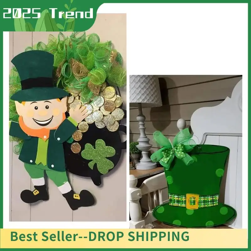 4 Roll St. Patrick's Day Poly Mesh Ribbon Green White Wired Edge Ribbon 10 Inch X 30 Feet Poly Deco Mesh Ribbon