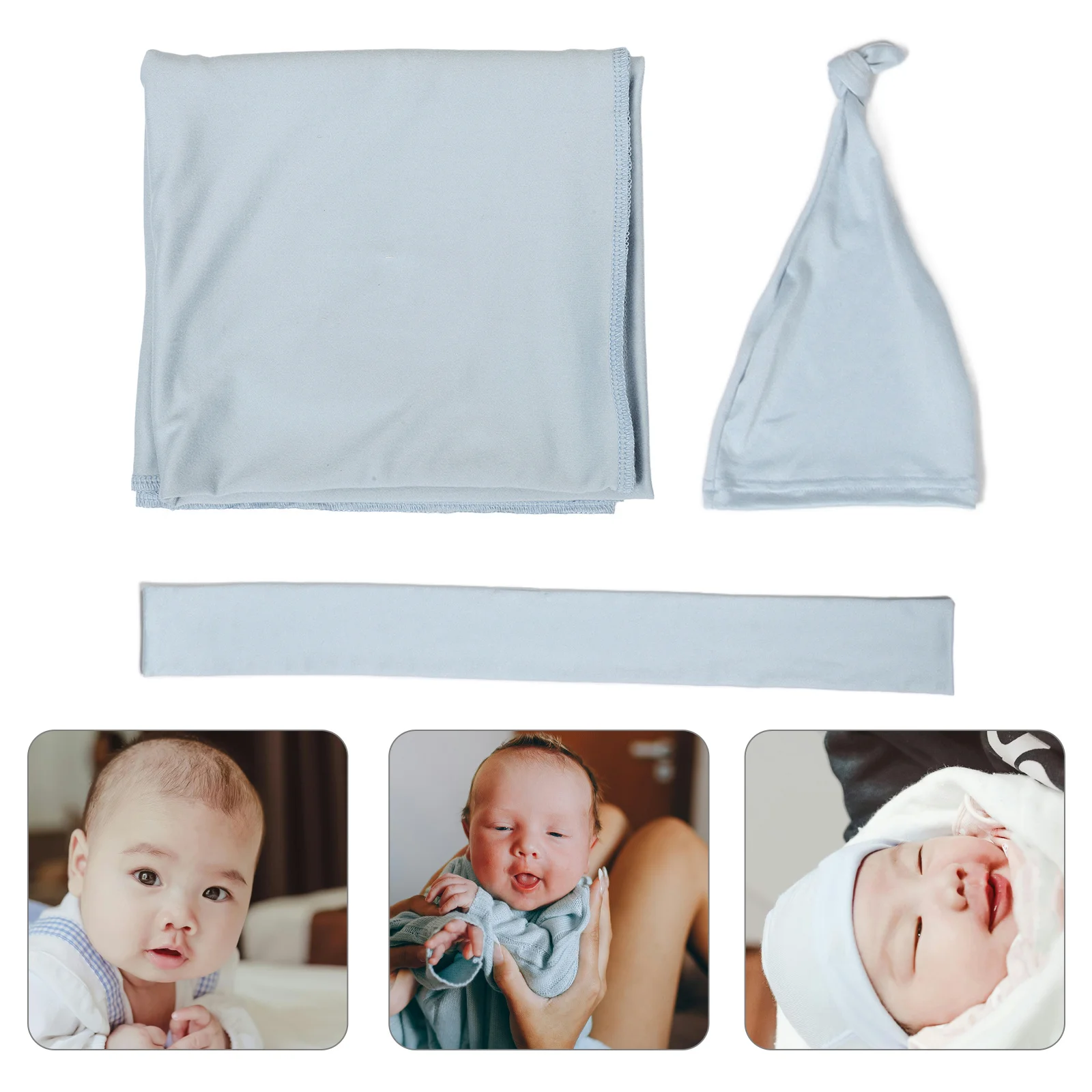 

Комплект детского пеленания, однотонное мягкое дышащее одеяло, шапка с завязками, одинаковая шапочка, пеленание для младенцев, головной убор для новорожденных