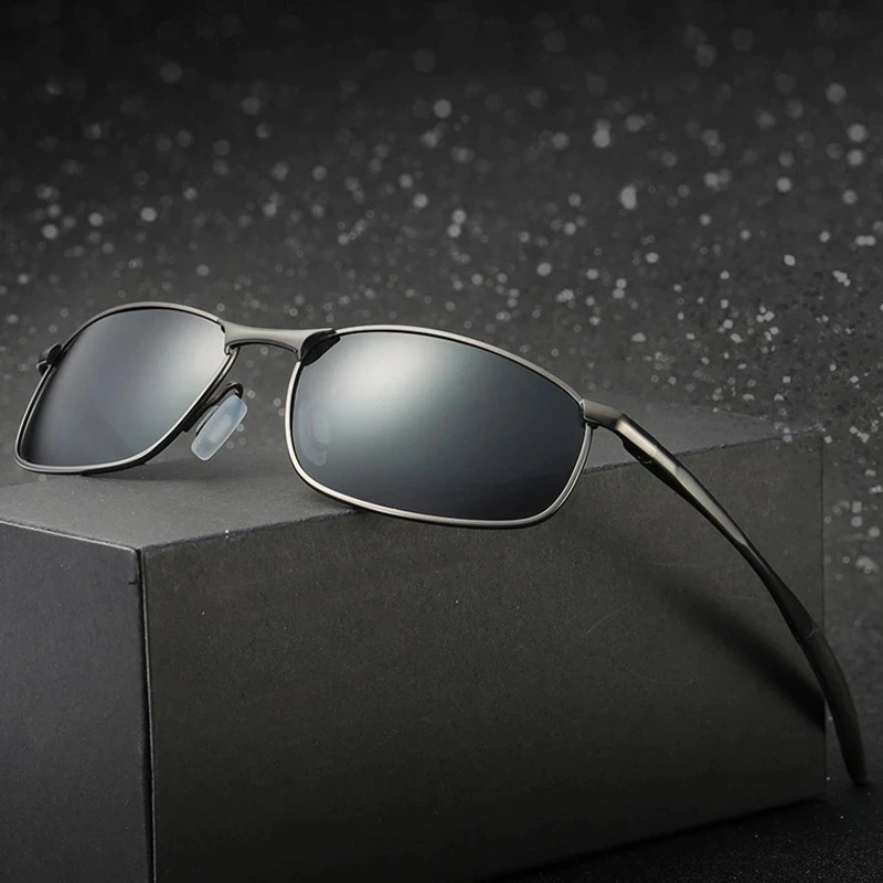 Brand Men Polarized Sunglasses Male Metal Square Glasses Driving Sun Glasses UV400 Sunglass Shades gafas de sol