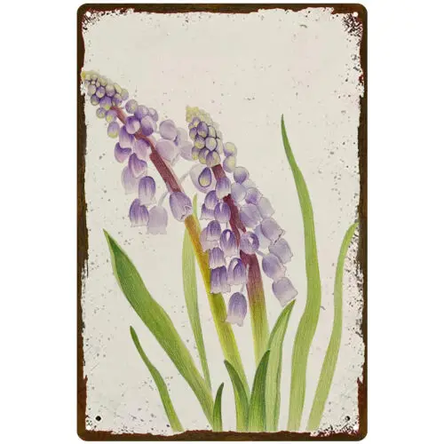 8x12 Flowers Sign Vintage Metal Sign Art Tin Signs for Garden Farm Home Club sign
