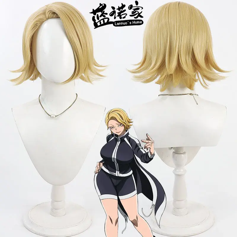 

Парик для косплея аниме Tougen Anki Kuina Sazanami, реквизит для Хэллоуина и карнавальных вечеринок, синтетические волосы, термостойкий волоконный материал + сетка для парика