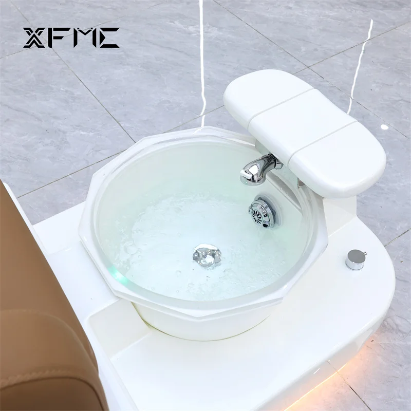 باديكير الأثاث كراسي العرش محطة باديكير قابل للتعديل مسند الظهر كرسي كهربائي تدليك كرسي باديكير دون السباكة