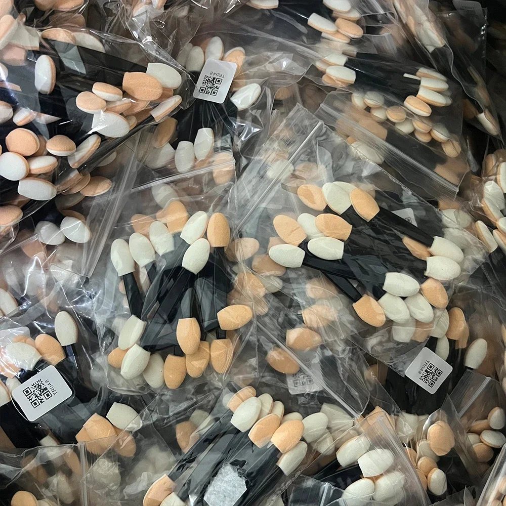 10/30/50/100 Uds. Pinceles para polvo de uñas esponja desechable aplicador de sombra de ojos de doble cara espejo pigmento cromado esponja en barra