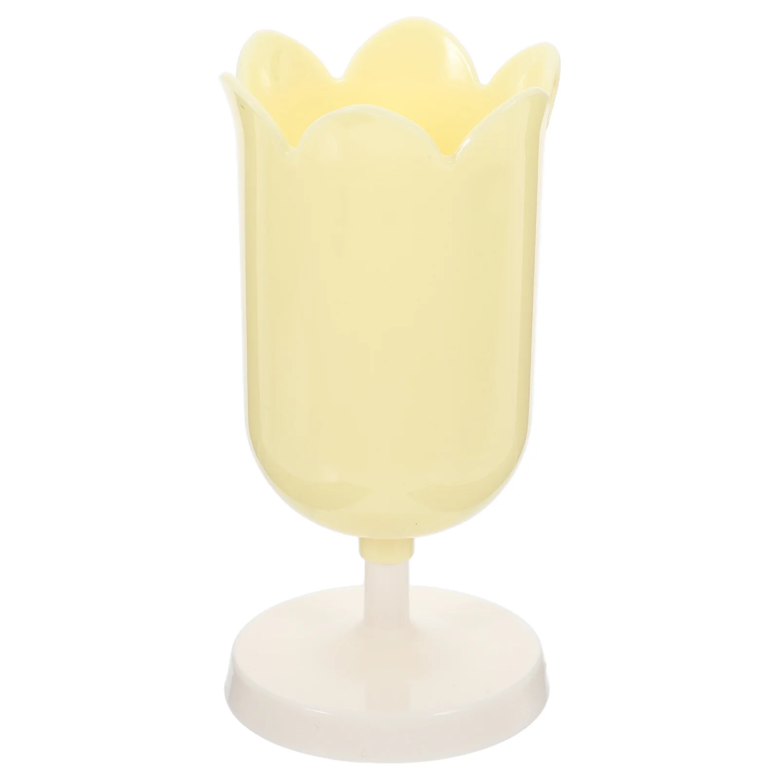 

Tulip Shaped Plastic Pen Holder Makeup Brush Organizer Desktop Storage Bucket Pen Container Office Desk Accessories
