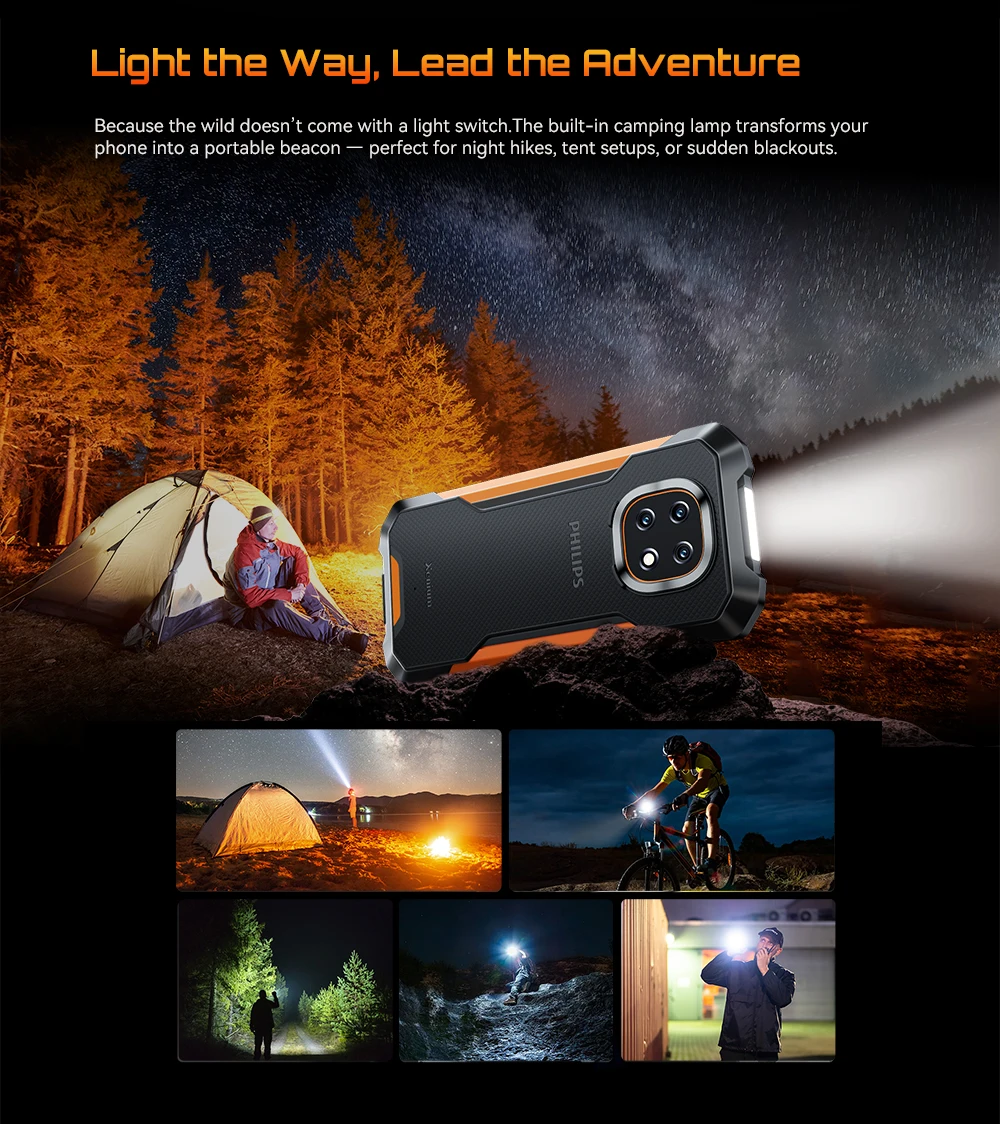 PHILIPS S8320 Rugged Smartphone 12(6+6)GB 128GB Dual Sim 6.745" 120Hz 48MP 10200mAh NFC Waterproof Camping Lamp Unlock