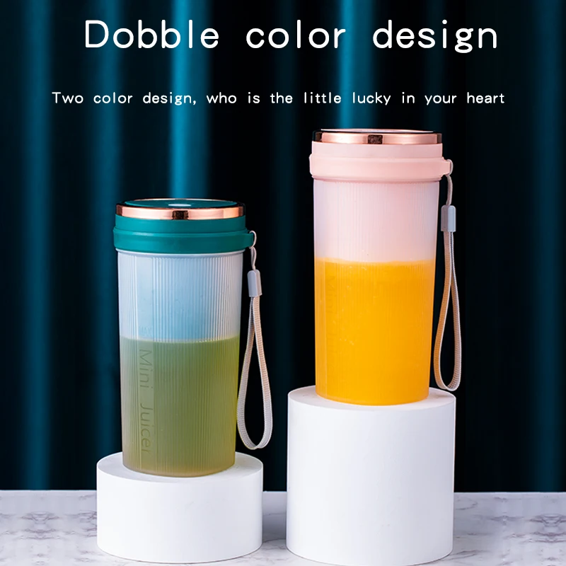 عصارة خلاط صغير محمول صانع حليب الصويا الشخصية 400 مللي آلة عصارة البرتقال خلاط كوب الفاكهة لآلة صنع العصير