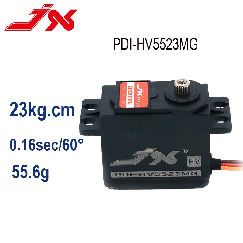 

JX Servo PDI-HV5523MG 23KG 8.4V 0.16 Sec Metal Gear Standard Servo For 1:8 1:10 RC Car Robot Airplane PDI-6225MG-300 HV upgrade