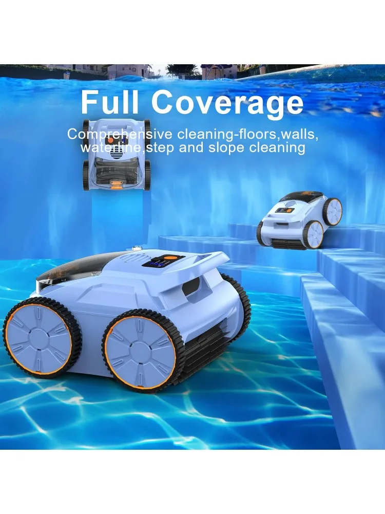 (2025 Neu) Roboter-Poolsauger, Roboter-Poolreiniger für Inground-Pools, Pool-Roboter mit intelligenter Navigation, Boden/Wand/Wasserleitung