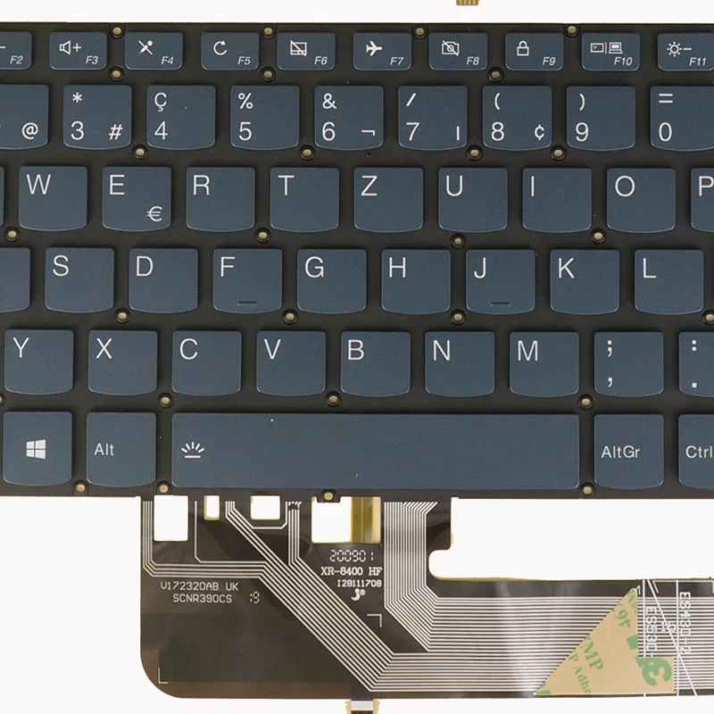Backlit Keyboard For Lenovo Ideapad 730-13IKB 730-13IWL 730-15IKB 730-15IWL C640-13IML C640-13IML Blue Swiss QWERTZ Czech Slovak