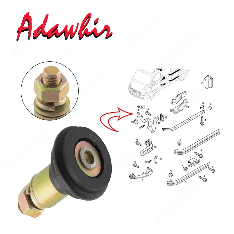 Top Sliding Door Roller For Renault Master Vauxhall Movano 8200080743 7700352496