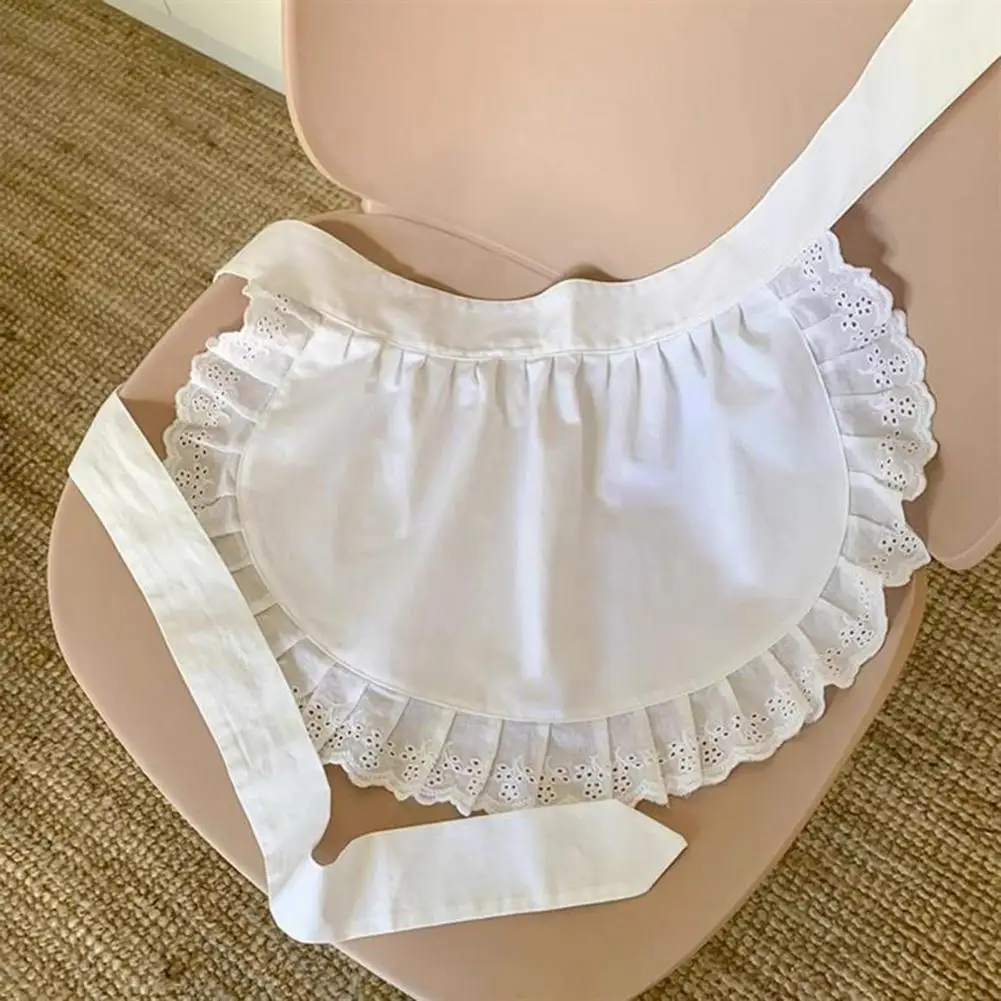 Colorless Maid Apron Half Apron Maid Cosplay Maid Cosplay Apron Waist Half Girls Kitchen Costume Fancy Dress Accessory Solid