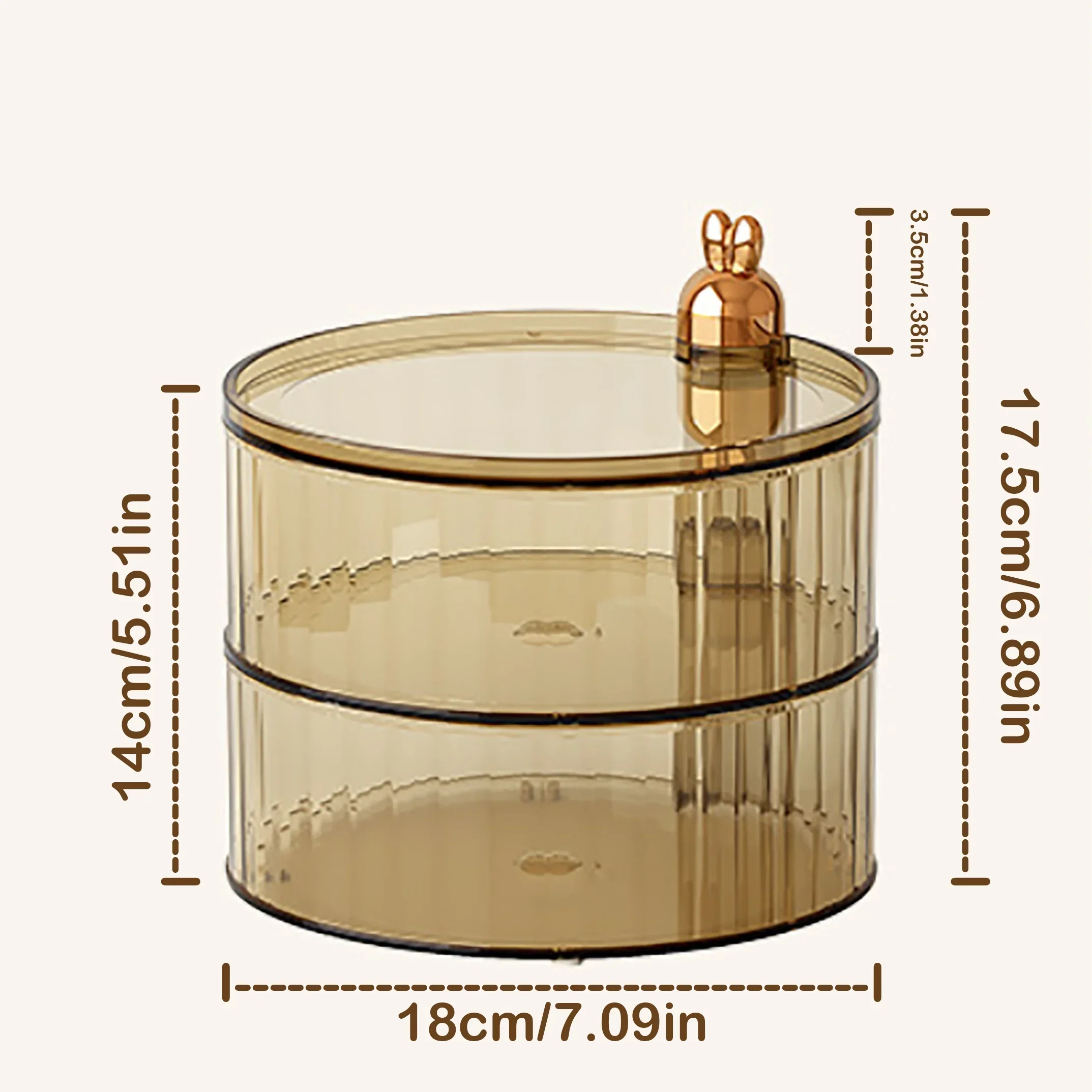 1pc Storage Box Rotatable Transparent Food Storage Box Multi-layer Capacity Food Sealed Box Candy, Sugar, Snack, Nuts Dry Fruit