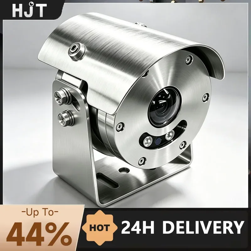 HJT 1.8MM Fisheye Lens View POE Explosion Proof IP Camera 5MP Security Camera 304 Stainless Steel P2P Outdoor 165° Wide Angel