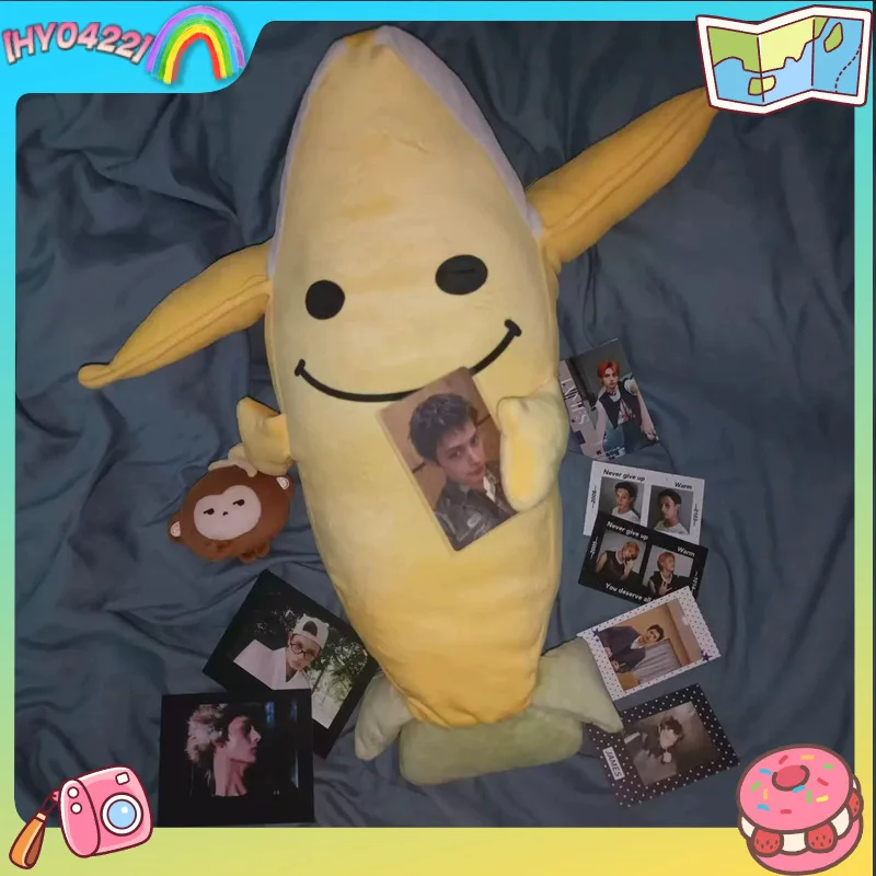 Cartoon James Bananenkissen, große Größe, niedliche Bananen-Stoffpuppe, weiches Cartoon-Spielzeug, kreatives Sammlerstück, Geburtstagsgeschenk