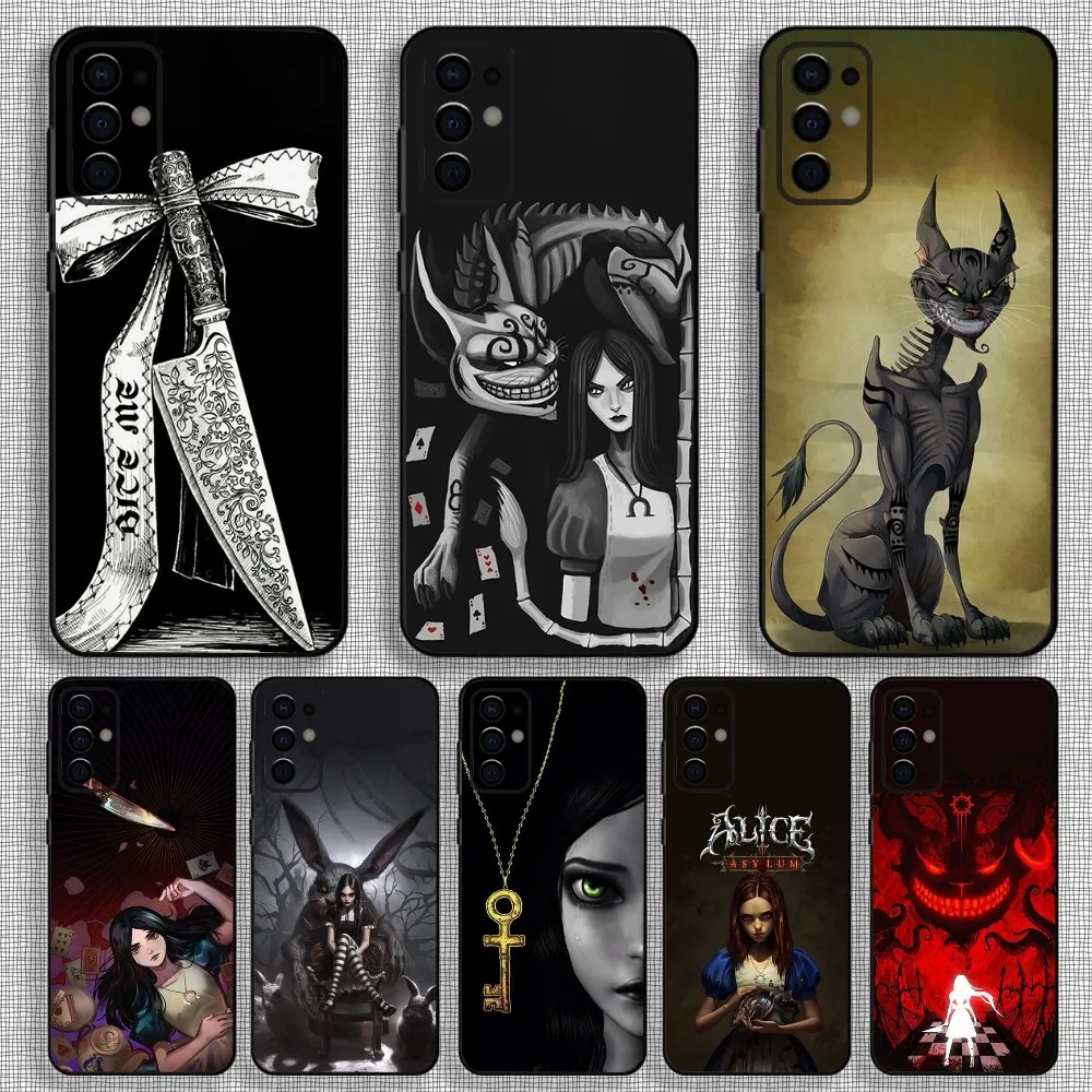 Game A-Alice Madness Returns Phone Case For Samsung S24,S21,S22,S23,S30,Ultra,S20,Plus,Fe,Lite,Note,10,9,5G Black Soft Cover