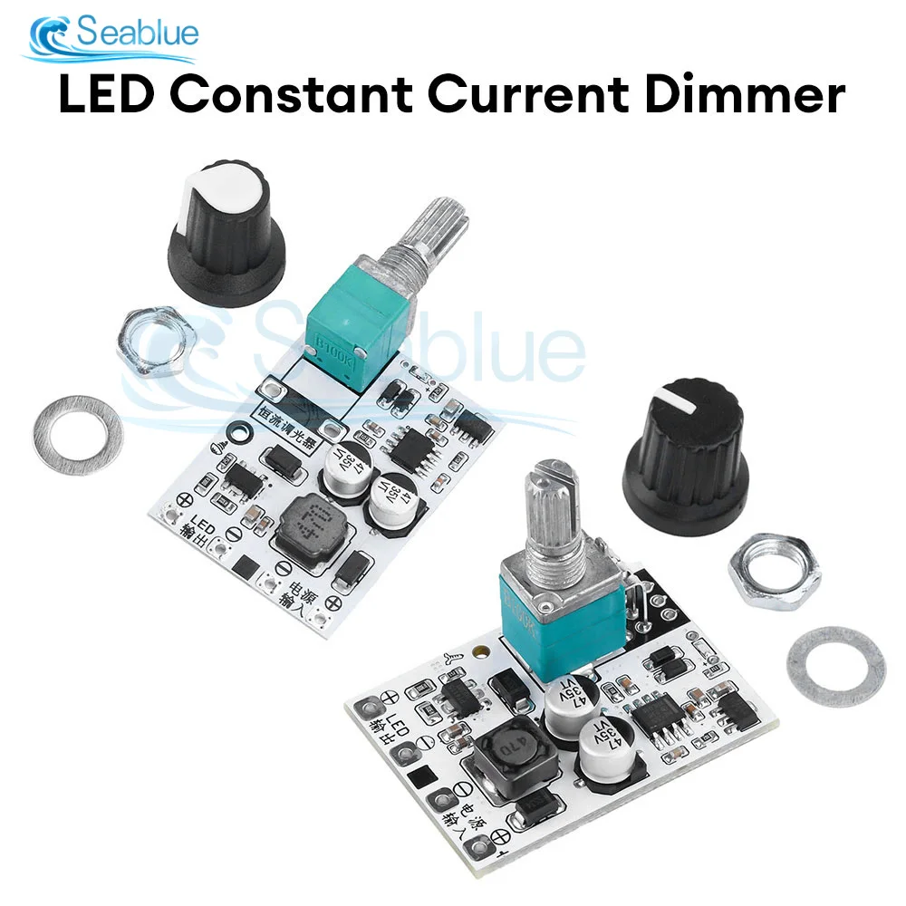 DC 5-24V 300/600mA LED Constant Current Dimming Driver Board Knob High-Power Lighting Desk Lamp Module DC Potentiometer Control