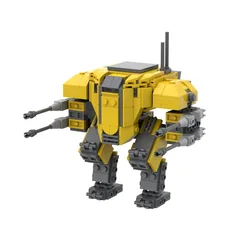 MOC Helldivers 2 Emancipator Exoskeleton suit Model Building Blocks Military Weapon Combat Game Mecha Assembly Bricks Toy Gift