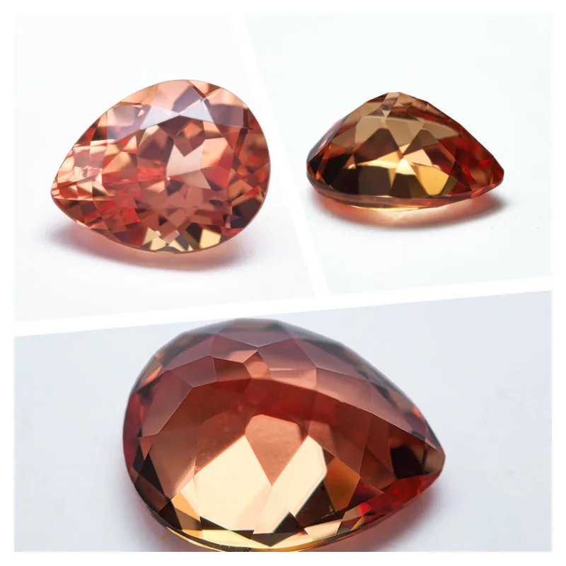 Laborgezüchteter Saphir in Birnenform, grüne Farbe, Edelstein-Anhänger für DIY-Schmuck, Ring-, Halsketten- und Ohrringherstellung, wählbares Zertifikat – Detail 10
