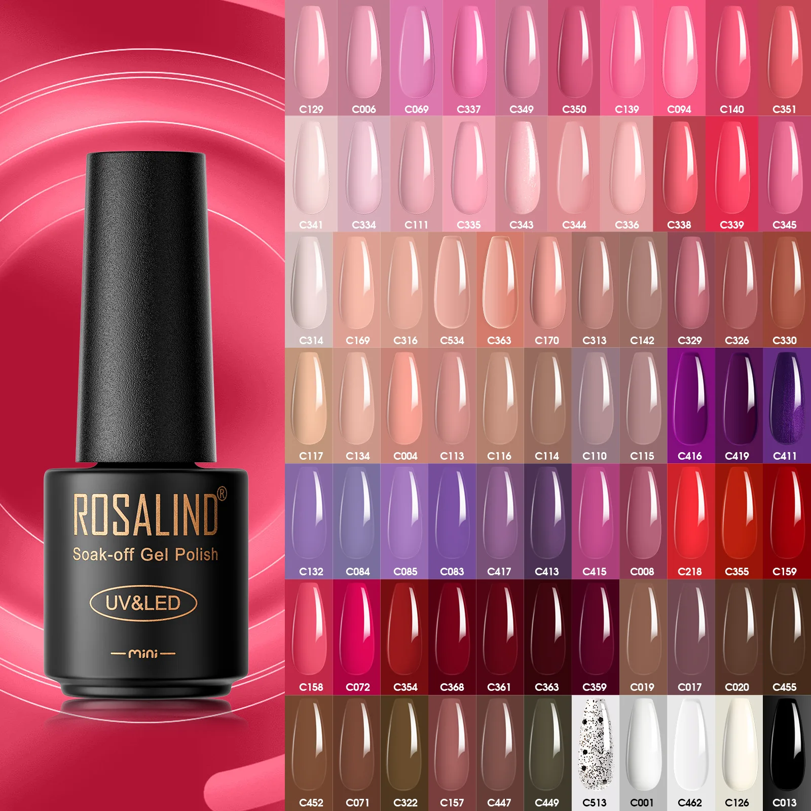 Rosalind mini-bottle gel nail polish glue seal layer bottom glue semi-permanent mixed coating anti-ultraviolet DIY.