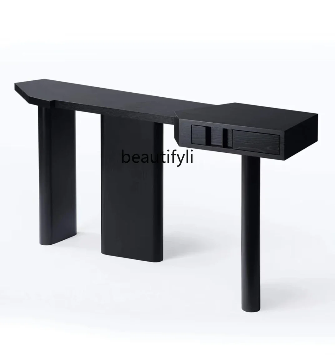 

Light luxury Nordic desk Italian minimalist desk simple household solid wood computer desk light luxury