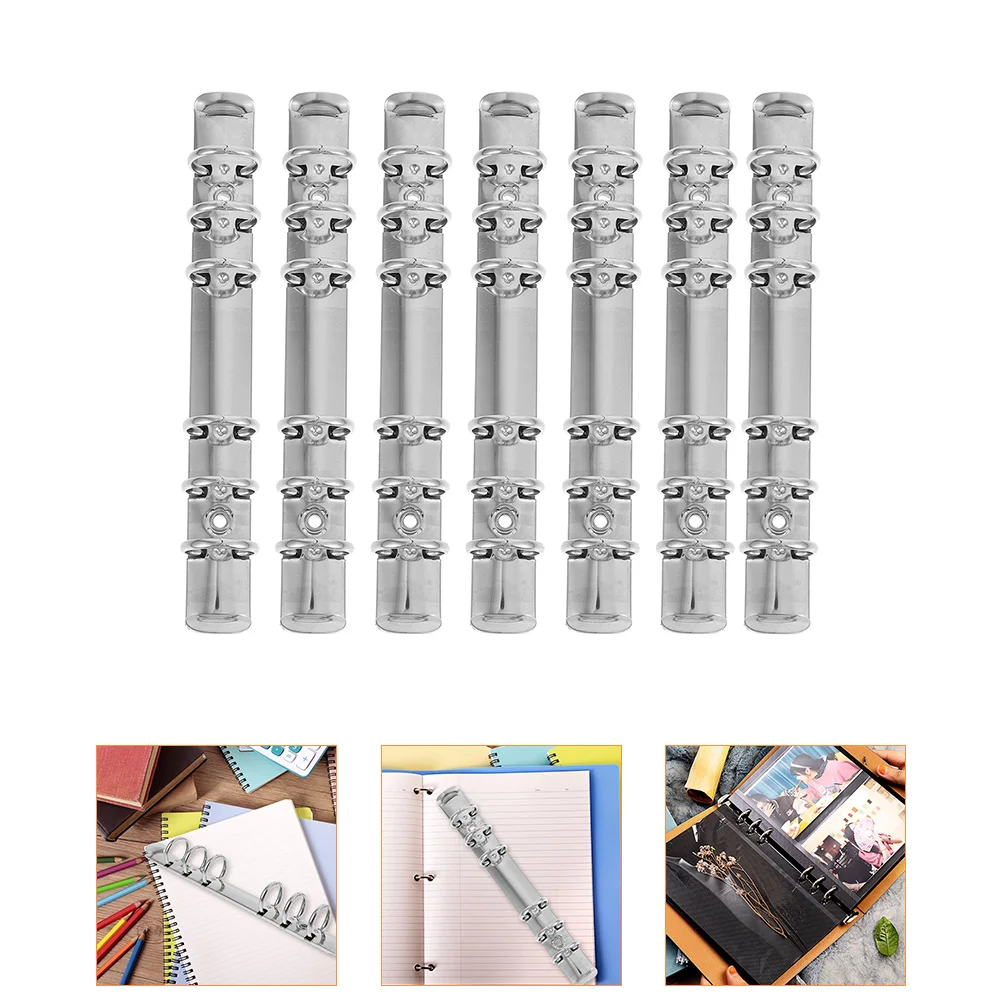 7 Pcs Accessories Metal Binder Notebook Ring Clip Mechanism Stainless Steel Planner Folder Photo Album