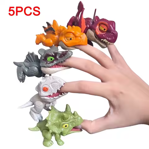 Funny Finger Biting Dinosaur Tyrannosaurus Model Toys for Kids Movable Joints Simulation Dinosaur Bite Fingers Toys Gift