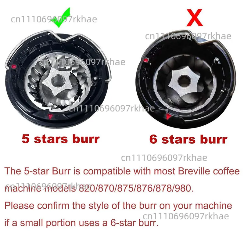 5 Core Conical Grinder Upper Lower Burrs for Breville Barista Express/Barista Touch/ Barista Pro Espresso Machine