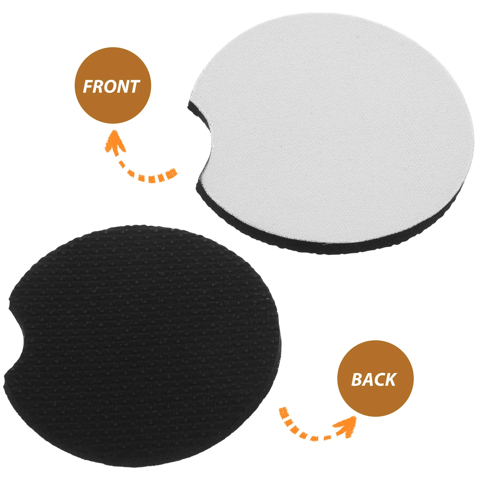 

10pcs Rubber Cup Mats Non-Slip Car Drink Vehicle Automotive Accessories Round Coasters For Drinks Car Interior