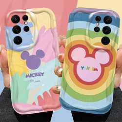 Graffiti Mickey Mouse Soft TPU Case For Samsung Galaxy S24 Ultra S23 S22 Plus S21 S20 FE A25 A55 A35 A15 A05 A05S Silicone Cover