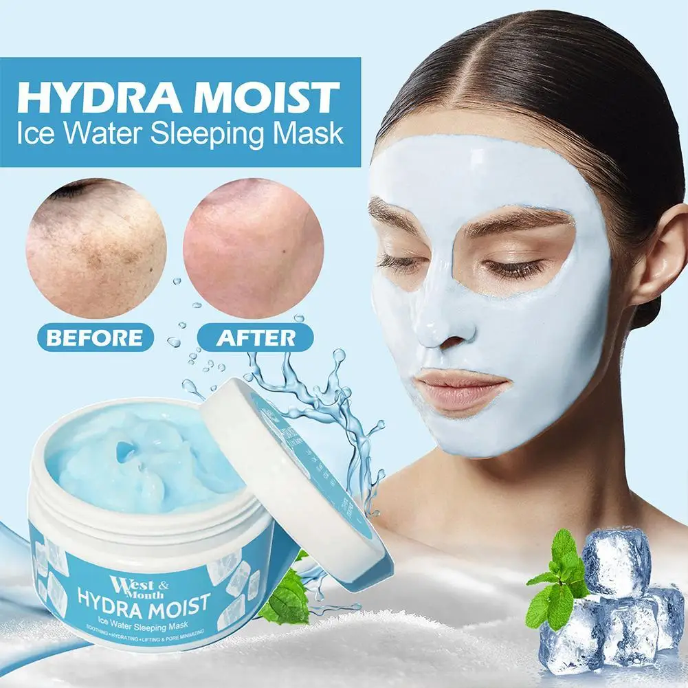 Hydra Moist Ice Water Sleeping Mask Whitening Moisture Facial Care Sleeping Mask Mask Night Repair Aid Products Skin First M8D2