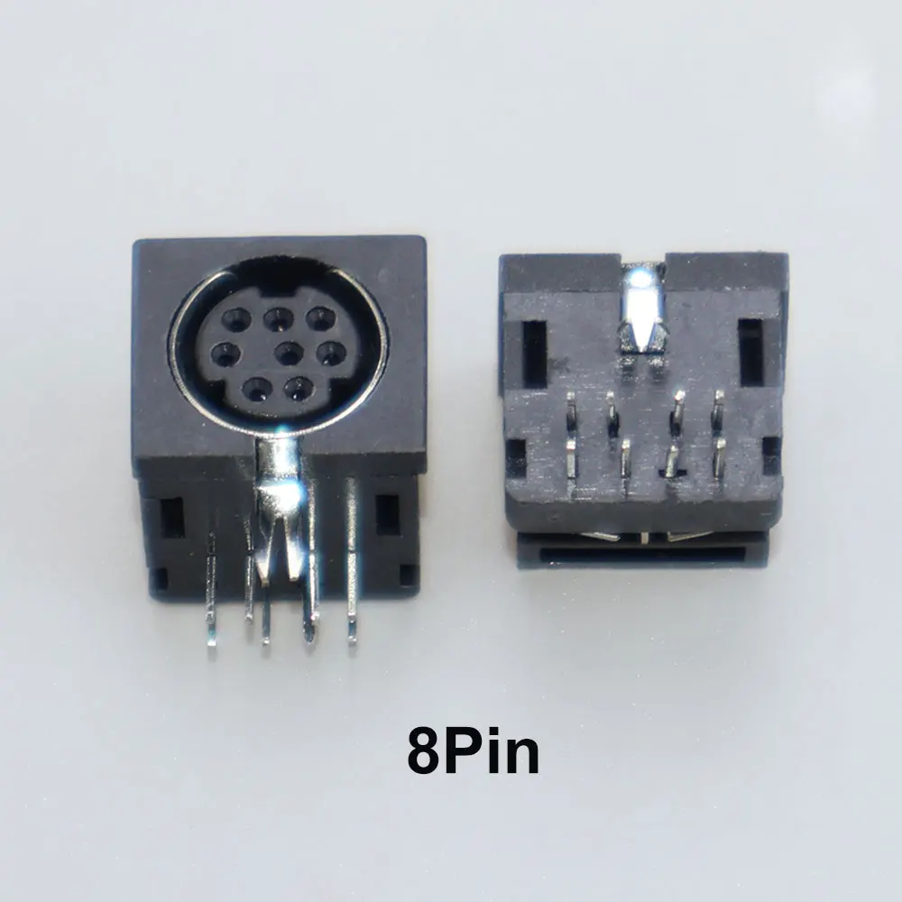 10 قطعة محطة الصوت والفيديو Din أنثى موصل مقبس S-فيديو PCB جبل 3/4/5/6/8/9Pin الفضة لهجة PS2 التعميم DIN مايكرو جاك