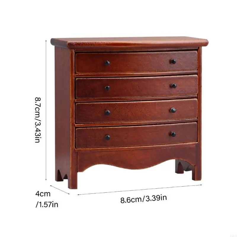 Armoire à tiroirs en bois Miniature, pour décoration maison poupée, jeu simulation pour enfants, jouet éducatif,