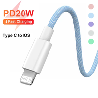 Type C Cable PD 20W Fast Charging Data Cable For iPhone 14 13 12 11 Pro Max XS XR 6s 7 8 Plus iPad USB C to iOS Charger Wire