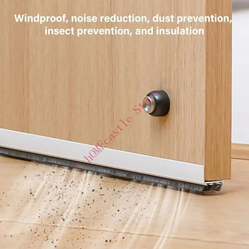 63HF Door Draft Stopper Seal Strips Door Bottom Seal Blocker Under Door Sweeps for Exterior & Interior Door Easily to Install