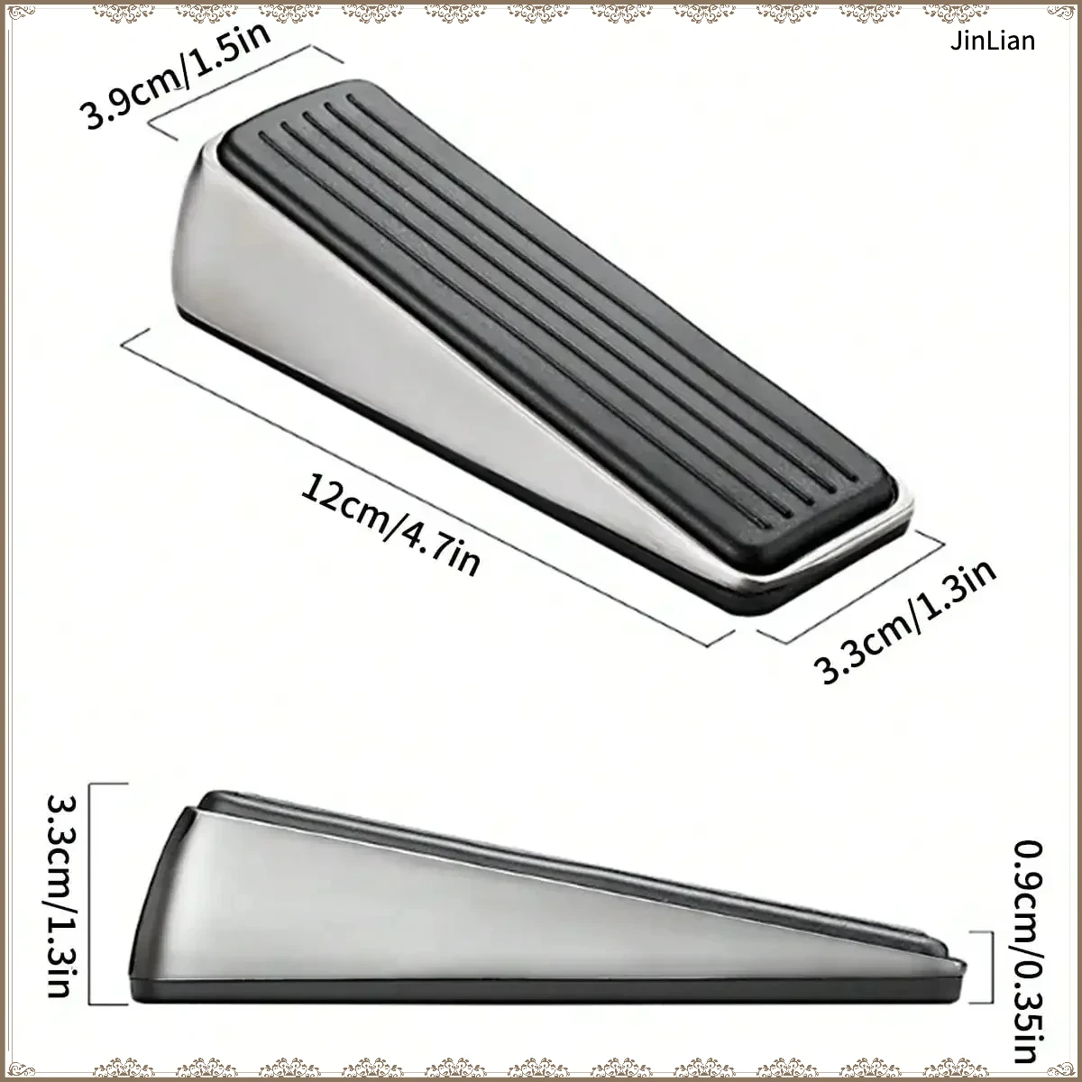 Heavy Duty Zinc Alloy Door Stopper Windproof Anti Slip Gaps Buffer for Home Office Hotel Floor Door Fixator Home Improvement