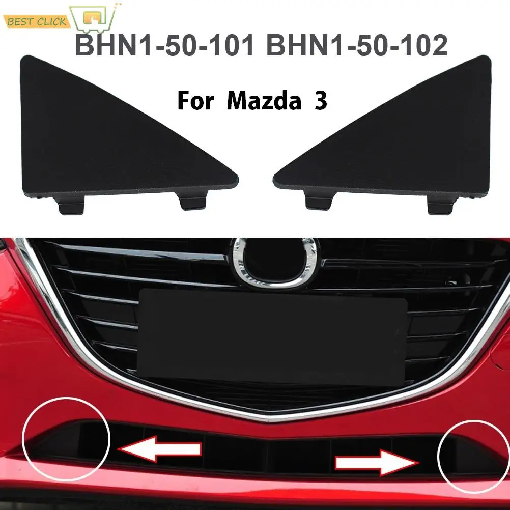 Auto Front Bumper Cover Cap Lower Grille Triangle Trim For Mazda 3 Axela 2014 2015 2016 BHN1-50-101 BHN1-50-102 Tow Hook Caps