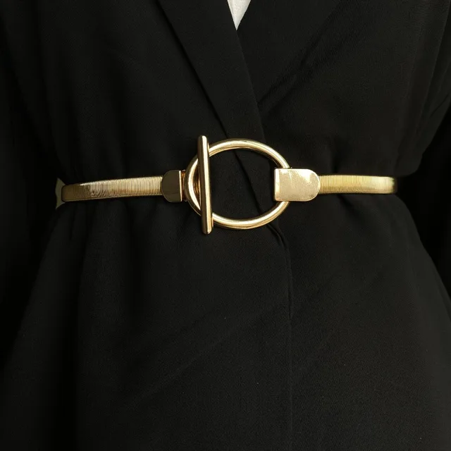 Moda elastyczna talia łańcuszek do spodni kobieca talia liść srebrny metalowe paski dla kobiet wysokiej jakości luksusowe cienkie Stretch Riem Lenth 60cm