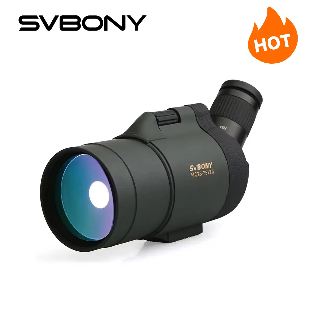 SVBONY F9334G MAK Cannocchiale 25-75x70 Potente telescopio BAK4 FMC Attrezzatura da campeggio impermeabile per l'osservazione degli uccelli con treppiede