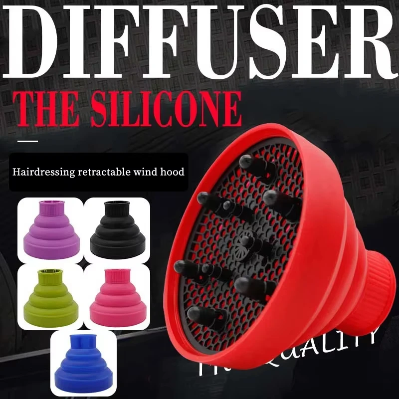 

Silicone Hair Dryer Diffuser Cover Foldable Temperature Resistant Hairdressing Tool for Curly Hair Styling Hair Care in Salon