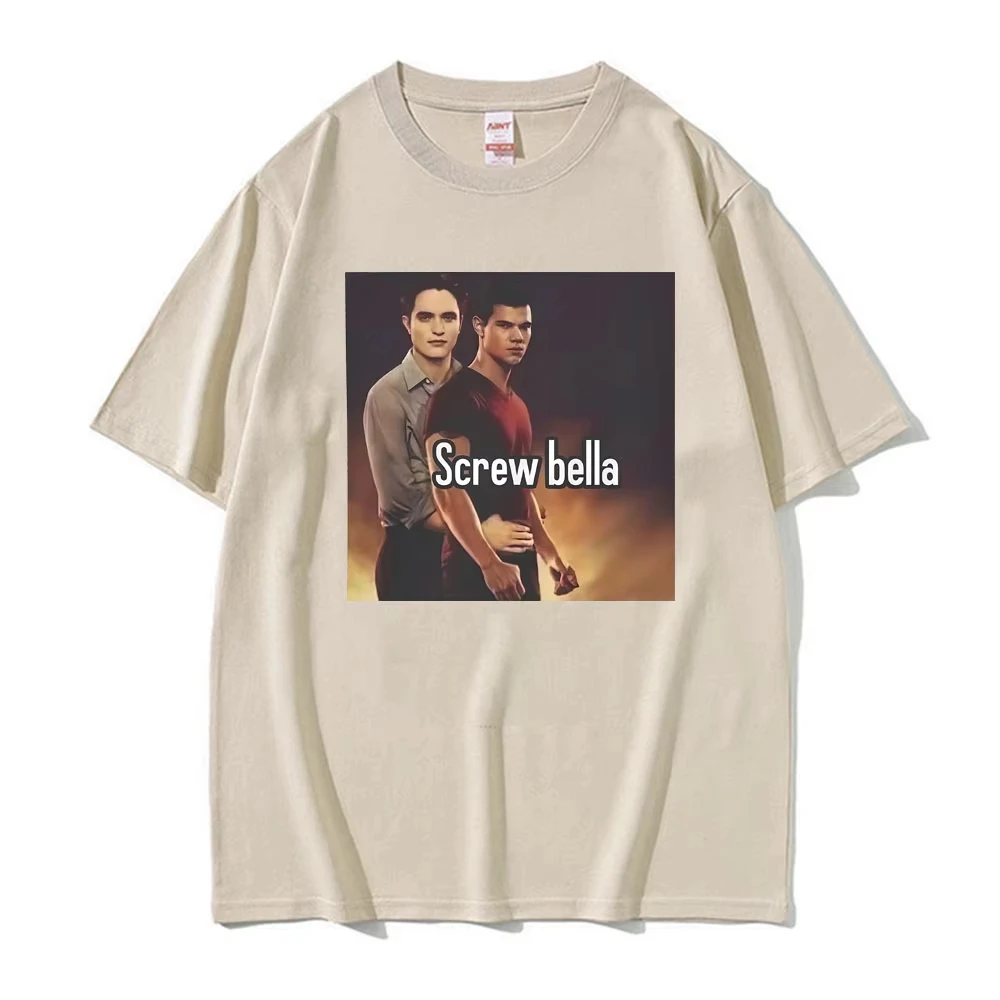 Twilight-Saga Lustiges Meme-Grafikdruck Unisex Kurzarm-T-Shirt, Vintage Mode Klassisches Casual-Oberteil für Damen und Herren – Detail 8