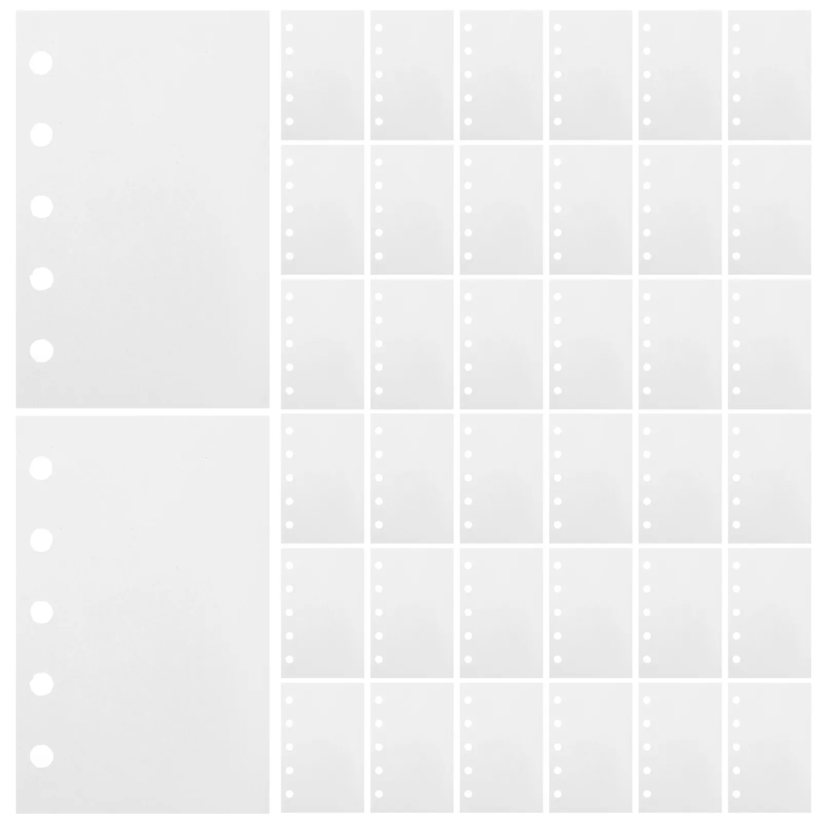 100Pcs Sticker Collecting Album Pages Double Sided Release Paper 4.1x2.6 Inch Binder Sheet Refill Smooth Sticker Keeper Paper