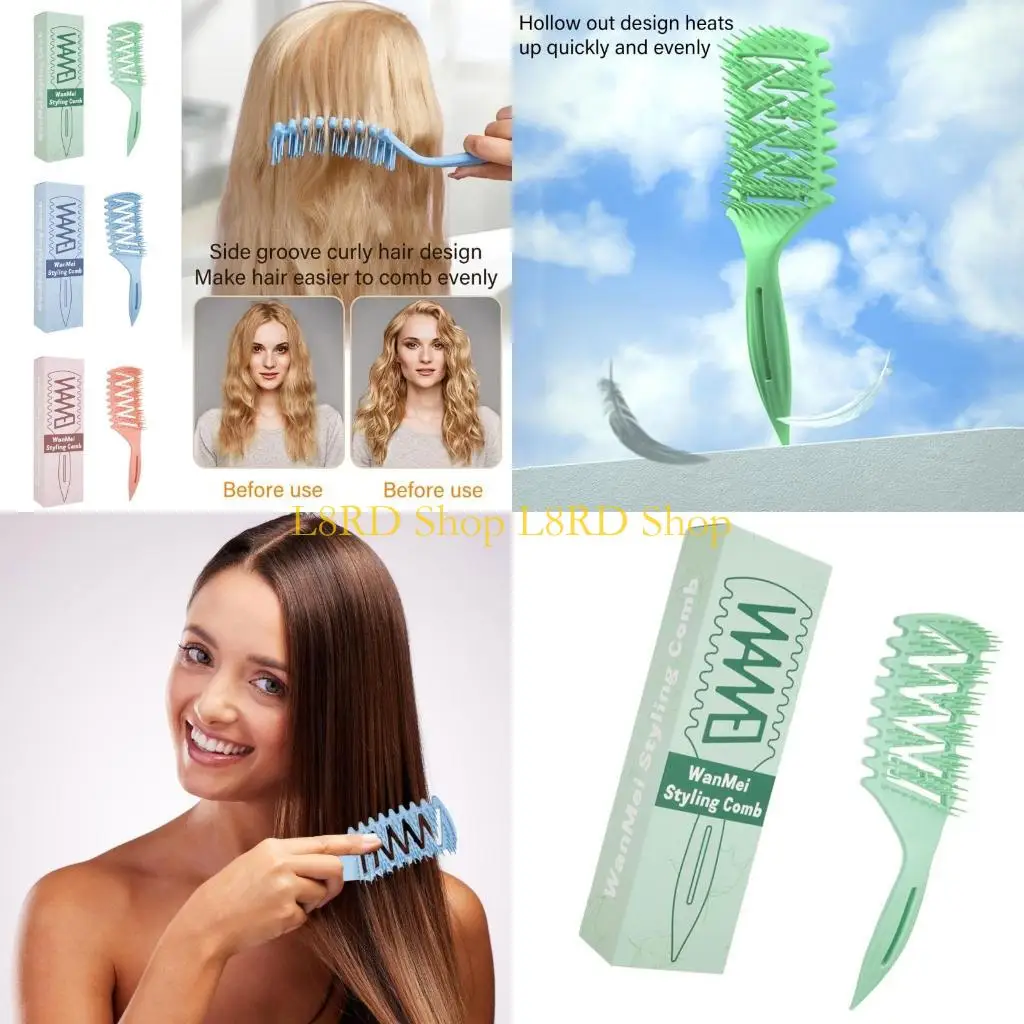 

L8RD Practical Hair Comb for Natural Curls Easy Grip Hair Comb Salon Styling Tool
