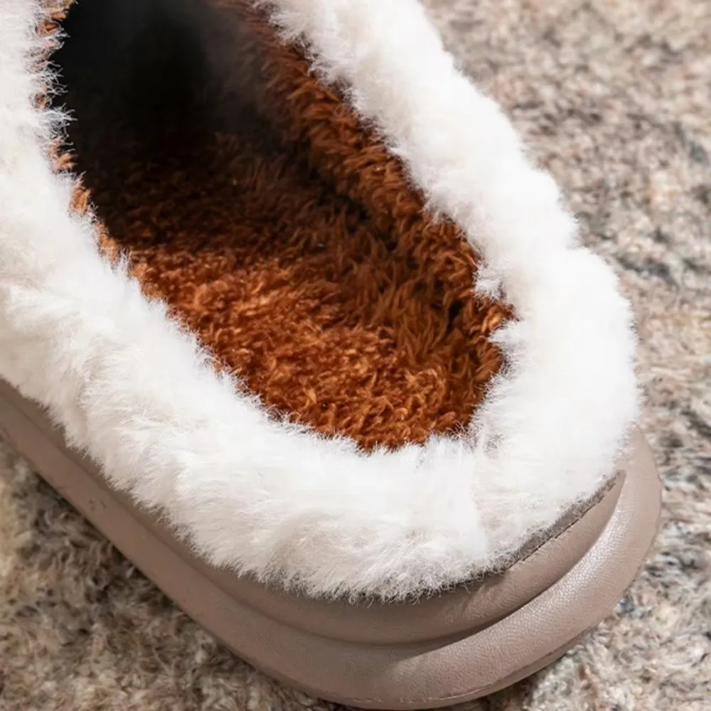 

New Cotton Winter Slippers Non-Slip Warm House Shoes Thick Sole Slippers Indoor Use