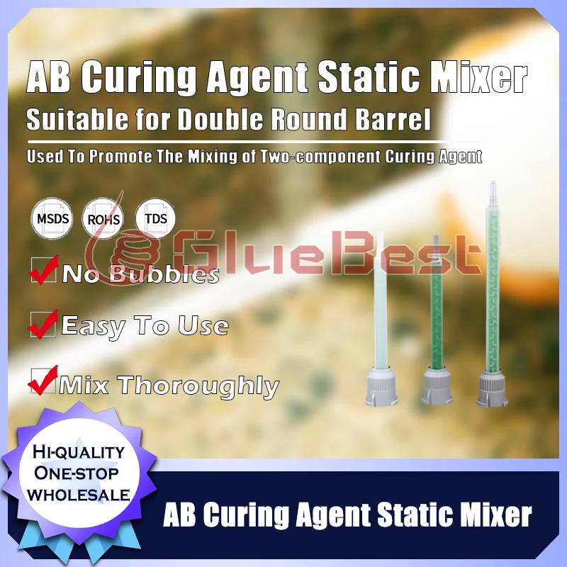 

AB Curing Agent Static Mixer for Dual Nozzle Dispensers in Two-Component Curing Agent Applications Original Product