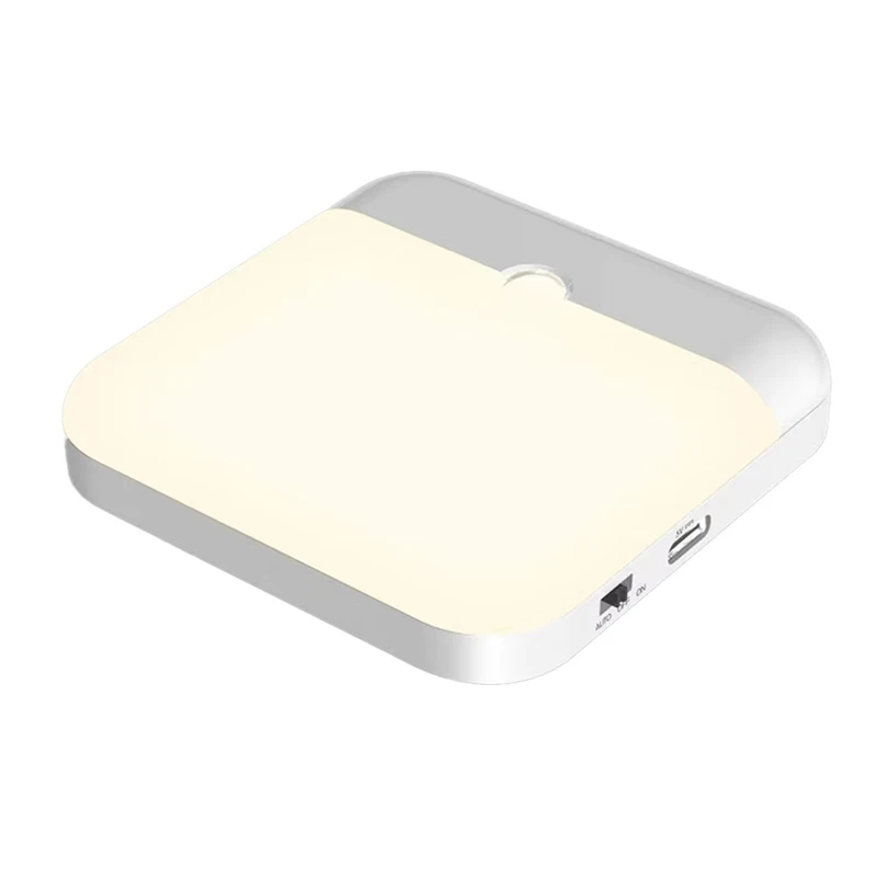 AA49 USB перезаряжаемый светодиодный светильник с датчиком движения, индукционная лампа человеческого тела, идеально подходит для освещения лестницы, прихожей и шкафа