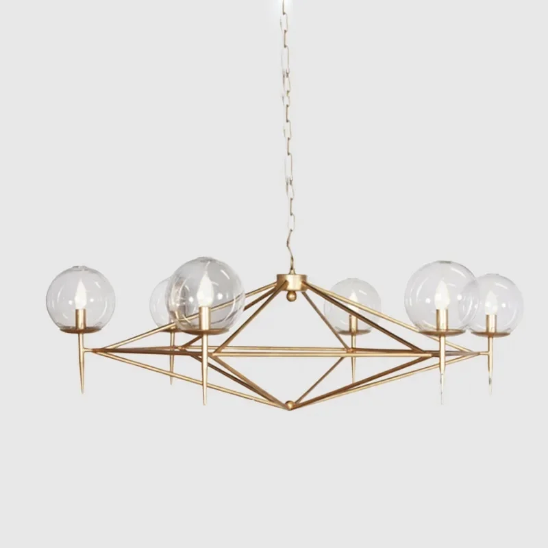 

GHJUYIOL Postmodern personalized chandelier, European style creative decoration model room, living room, bedroom, glass chandeli