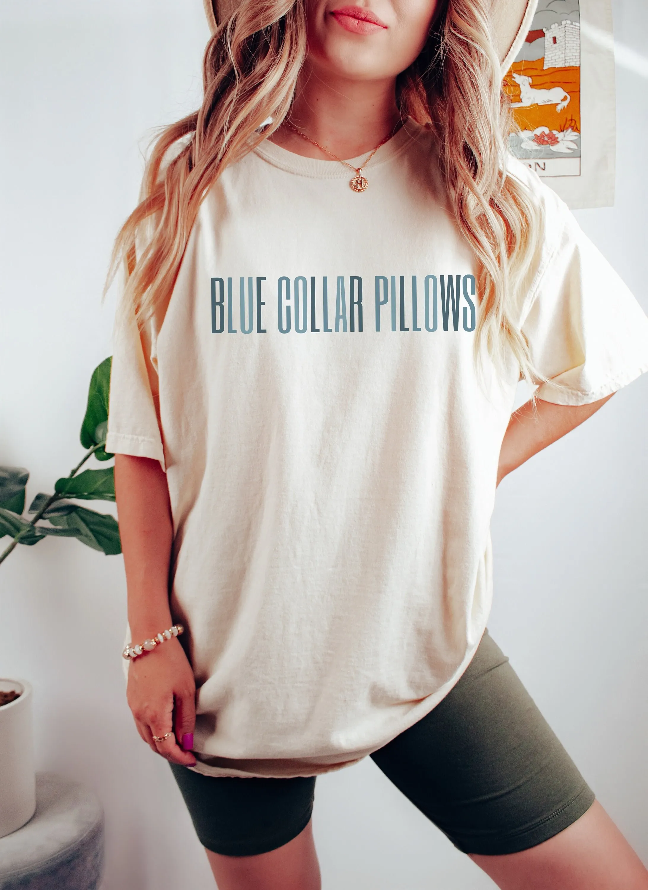 Comfort Colors Blue Collar Pillows T Shirt Gf Wife Funny Girlfriend