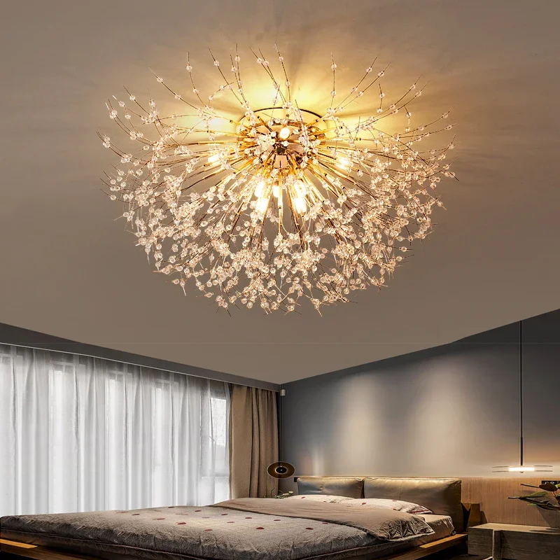 Modern Nordic LED Crystal Chandelier, Gold Silver Ball, Controle Remoto, Free Home Decoração, Luminária, Sala de Arte, Hotel