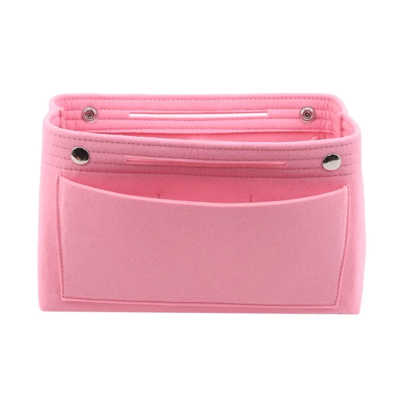Bolsa de fieltro para mujer, organizador de cosméticos, bolsas de maquillaje con múltiples bolsillos, bolsa interior, bolsos aptos
