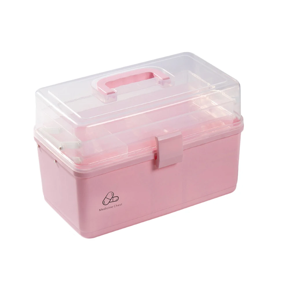 

Multifunctional Medical Box Medicine Case Lightweight Portable Storage PP Material Office House Aid Health Care